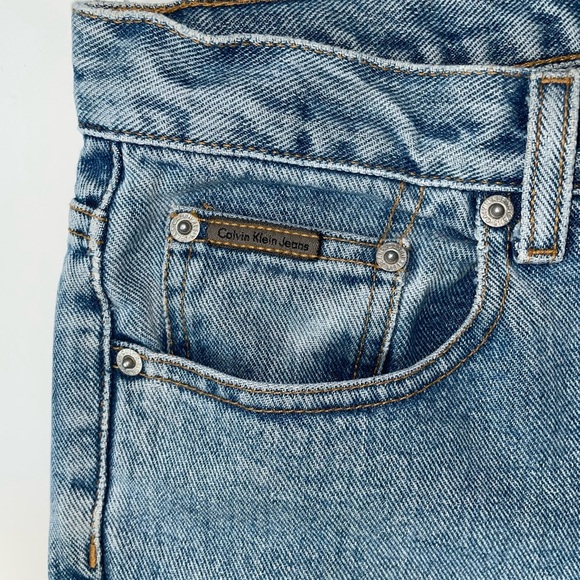 Vintage 90s Calvin Klein Blue Denim Straight Leg Jeans Size 31 - Picture 5 of 9